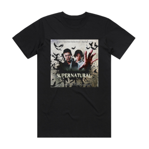 Christopher Lennertz Supernatural Seasons 1 5 Album Cover T-Shirt Black