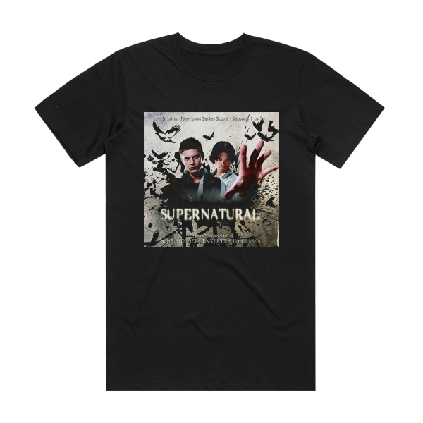 Christopher Lennertz Supernatural Seasons 1 5 Album Cover T-Shirt Black