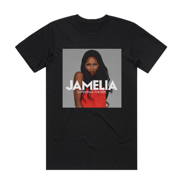 Jamelia Superstar  The Hits Album Cover T-Shirt Black