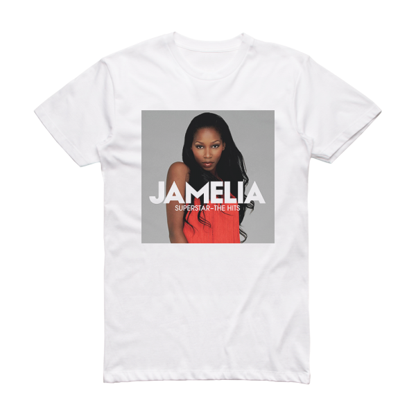 Jamelia Superstar  The Hits Album Cover T-Shirt White