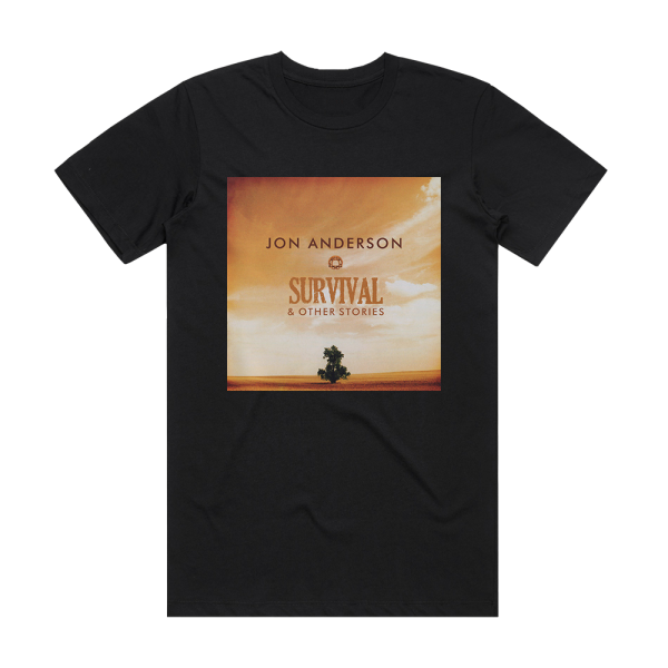 Jon Anderson Survival And Other Stories Album Cover T-Shirt Black