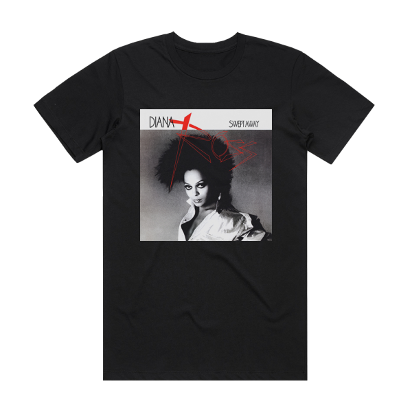 Diana Ross Swept Away 3 Album Cover T-Shirt Black