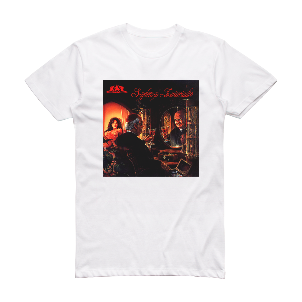 KAT Szydercze Zwierciado Album Cover T-Shirt White – ALBUM COVER T-SHIRTS