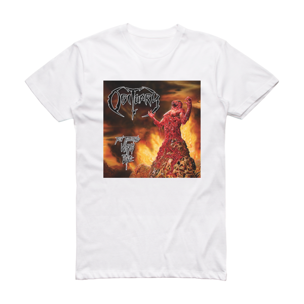 Obituary Ten Thousand Ways To Die Album Cover T-Shirt White