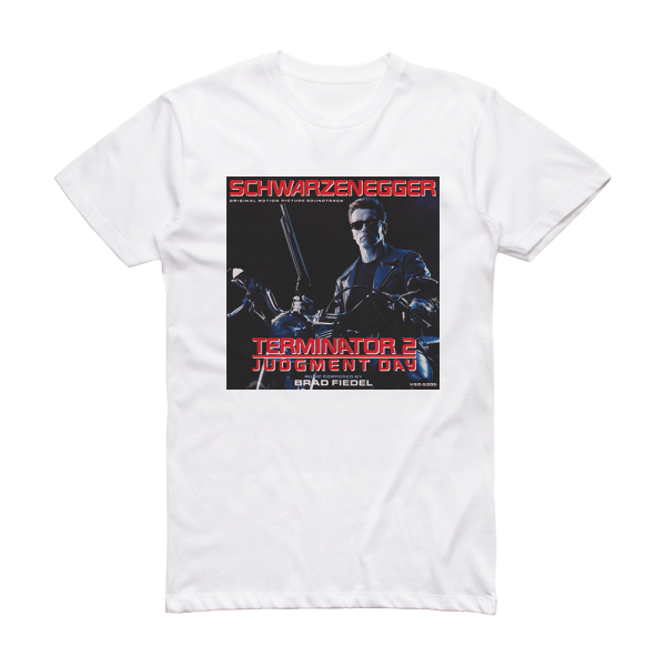 Brad Fiedel Terminator 2 Judgment Day Album Cover T-Shirt White