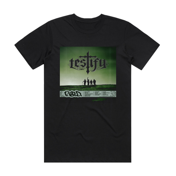 P O D Testify 2 Album Cover T-Shirt Black