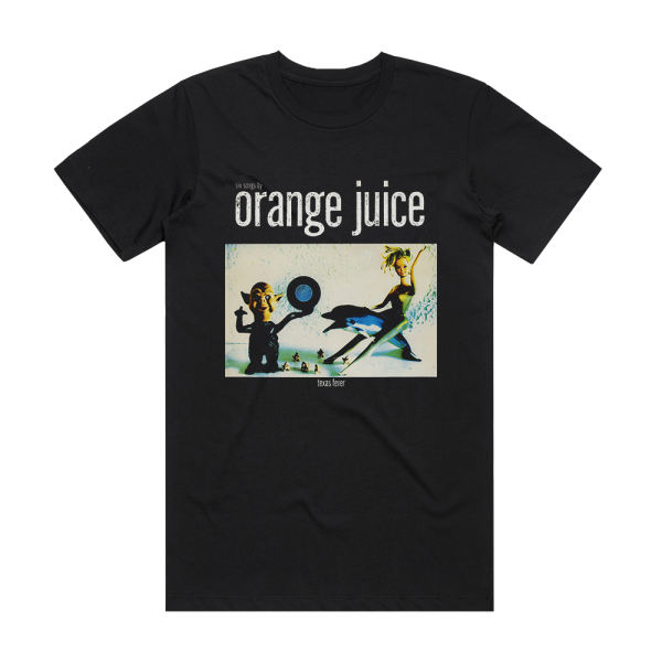 Orange Juice Texas Fever Album Cover T-Shirt Black