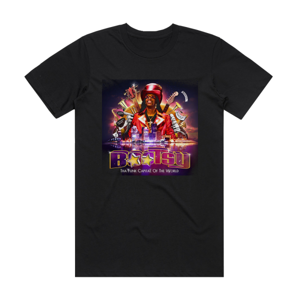 Bootsy Collins Tha Funk Capital Of The World Album Cover T-Shirt Black