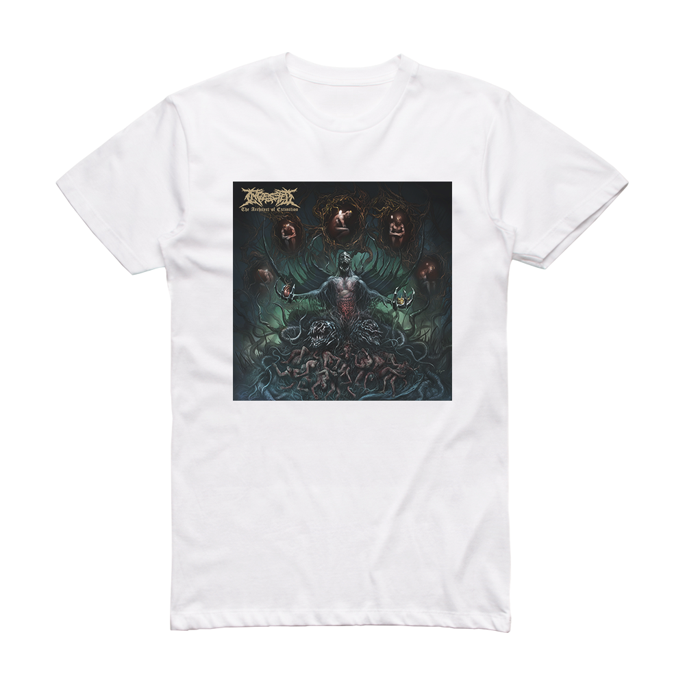 Ingested The Architect Of Extinction Album Cover T-Shirt White – ALBUM ...