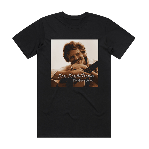 Kris Kristofferson The Austin Sessions Album Cover T-Shirt Black