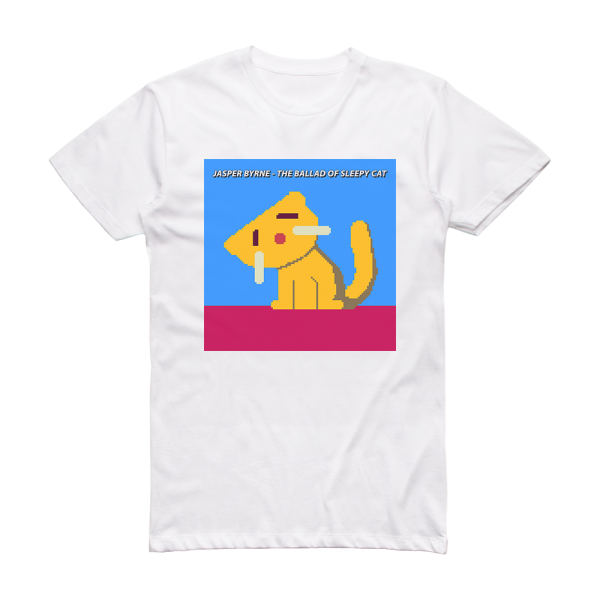 Jasper Byrne The Ballad Of Sleepy Cat Album Cover T-Shirt White
