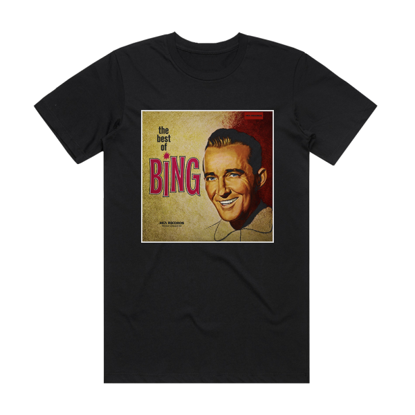 Bing Crosby The Best Of Bing Album Cover T-Shirt Black