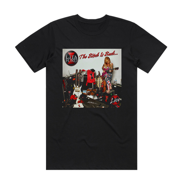 Lita Ford The Bitch Is Back Live Album Cover T-Shirt Black