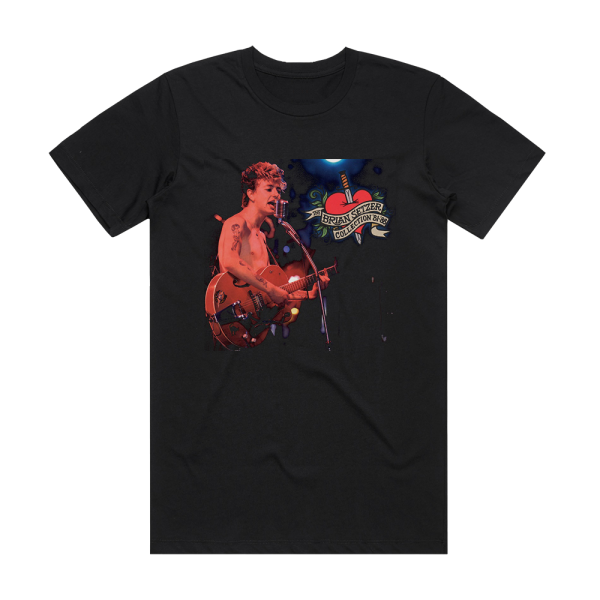 Brian Setzer The Brian Setzer Collection 81  88 Album Cover T-Shirt Black