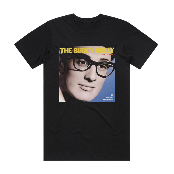 Buddy Holly The Buddy Holly Collection Album Cover T-Shirt Black