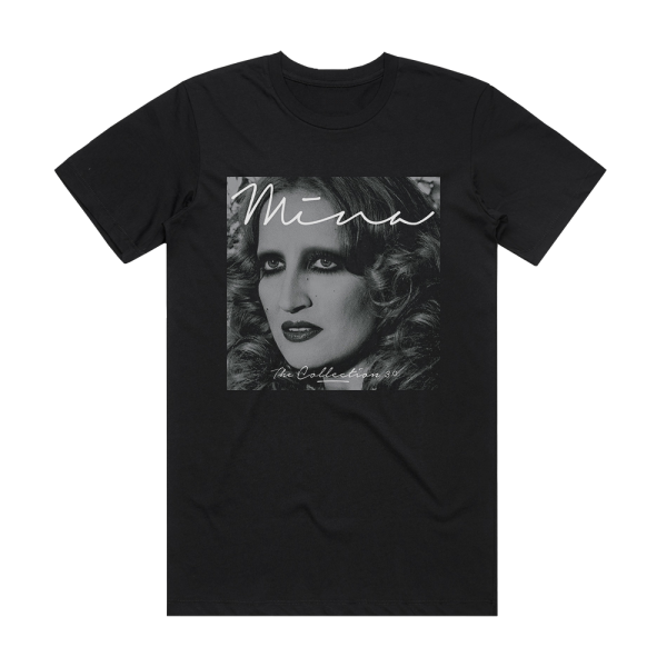 Mina The Collection 30 Album Cover T-Shirt Black