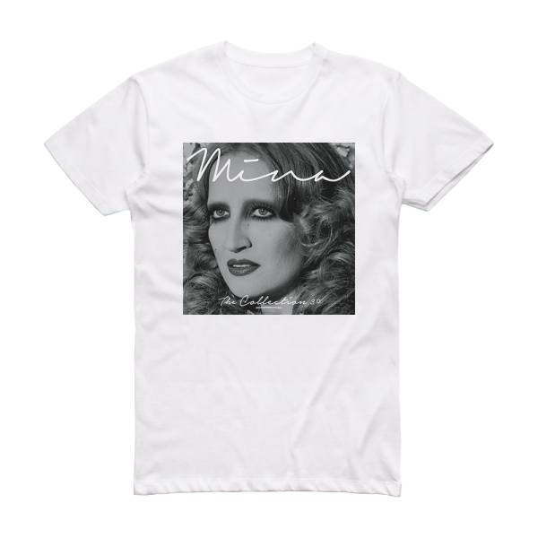 Mina The Collection 30 Album Cover T-Shirt White