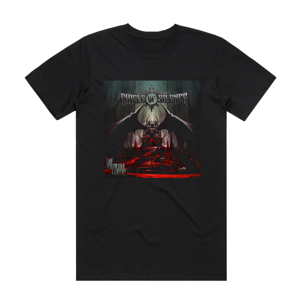 Circle of Silence The Crimson Throne Album Cover T-Shirt Black