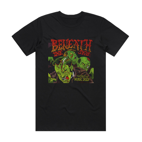 Beneath the Sky The Day The Music Died Album Cover T-Shirt Black
