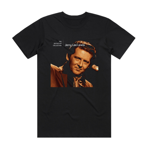 Jerry Lee Lewis The Definitive Collection Album Cover T-Shirt Black