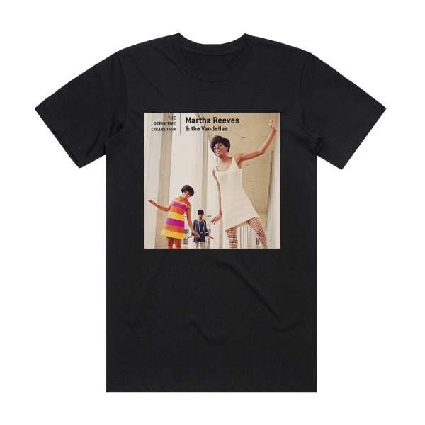 Martha Reeves and The Vandellas The Definitive Collection Album Cover T-Shirt Black