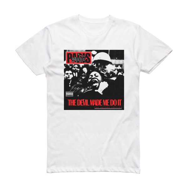 Paris The Devil Made Me Do It Album Cover T-Shirt White