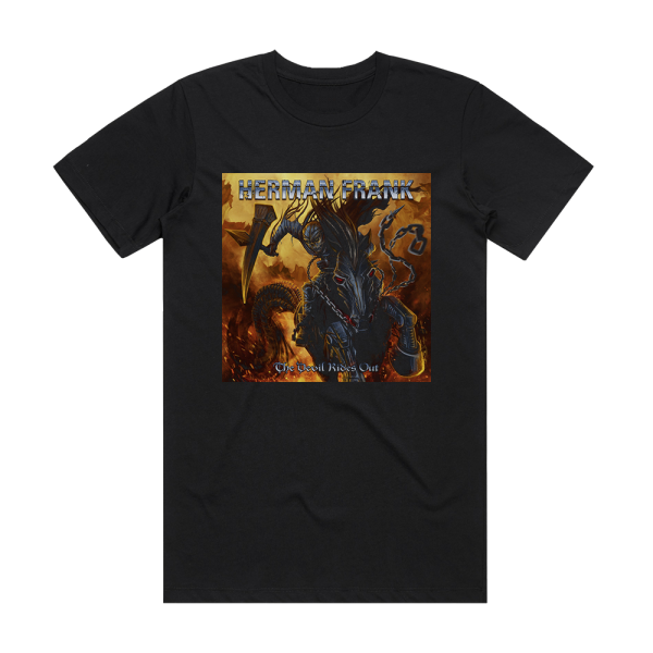 Herman Frank The Devil Rides Out Album Cover T-Shirt Black