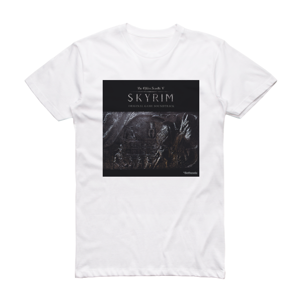 Jeremy Soule The Elder Scrolls V Skyrim  The Original Game Soundtrack 1 Album Cover T-Shirt White