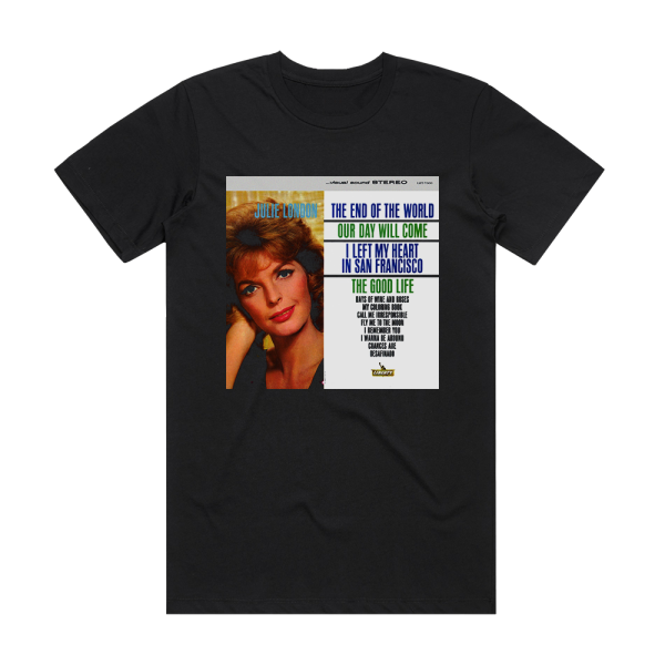 Julie London The End Of The World Album Cover T-Shirt Black