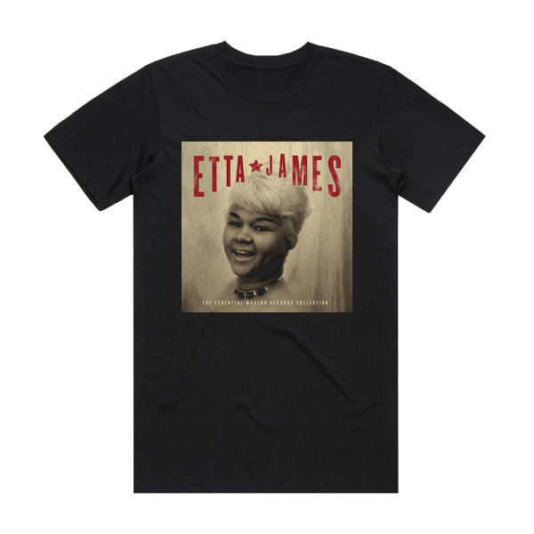 Etta James The Essential Album Cover T-Shirt Black