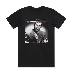 Chet Atkins The Essential Chet Atkins Album Cover T-Shirt Black