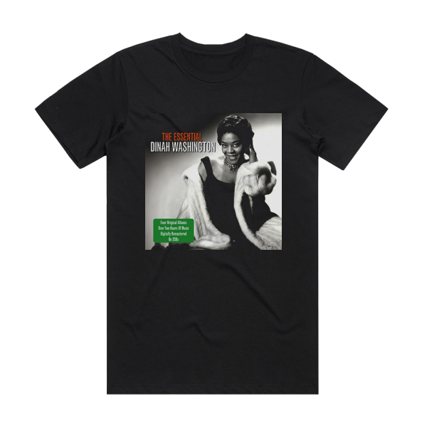 Dinah Washington The Essential Dinah Washington Album Cover T-Shirt Black