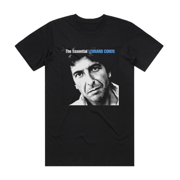 Leonard Cohen The Essential Leonard Cohen Album Cover T-Shirt Black