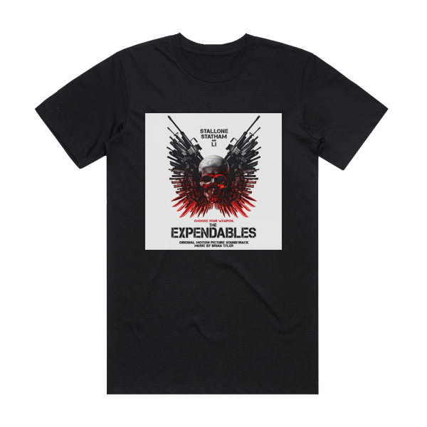 Brian Tyler The Expendables 2 Album Cover T-Shirt Black 1