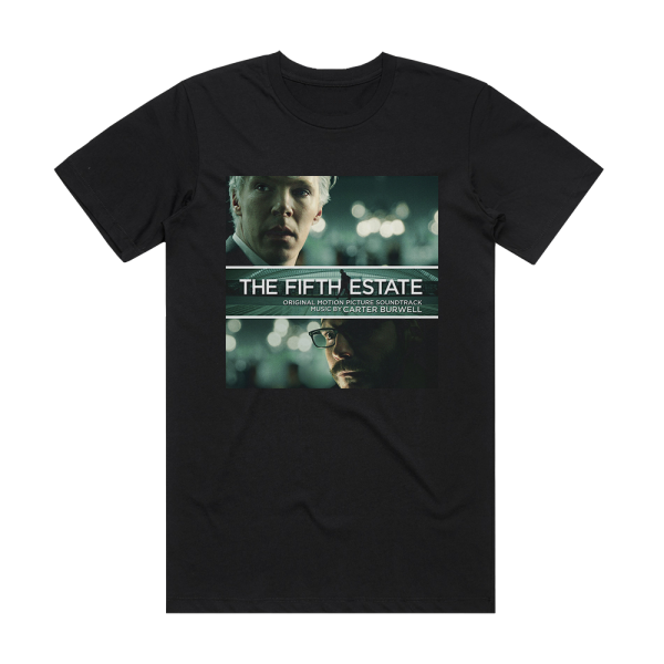 Carter Burwell The Fifth Estate Album Cover T-Shirt Black