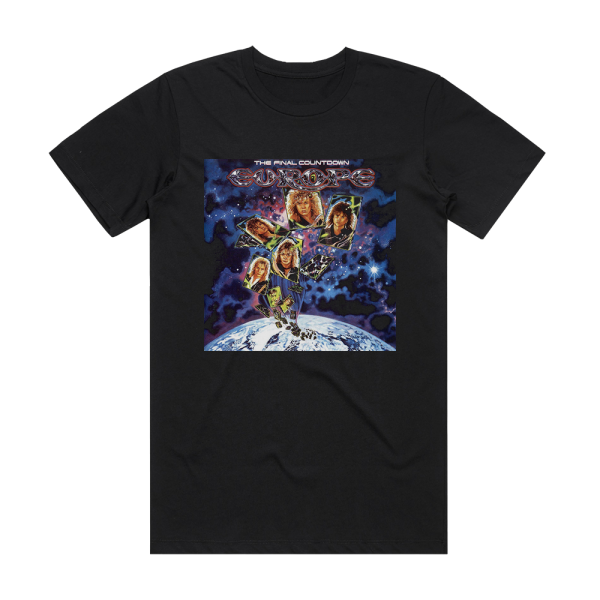 Europe The Final Countdown 1 Album Cover T-Shirt Black