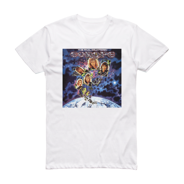 Europe The Final Countdown 1 Album Cover T-Shirt White