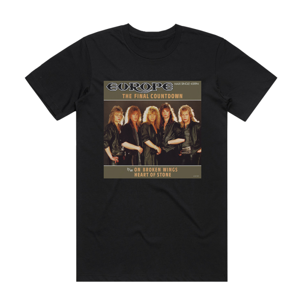 Europe The Final Countdown 3 Album Cover T-Shirt Black