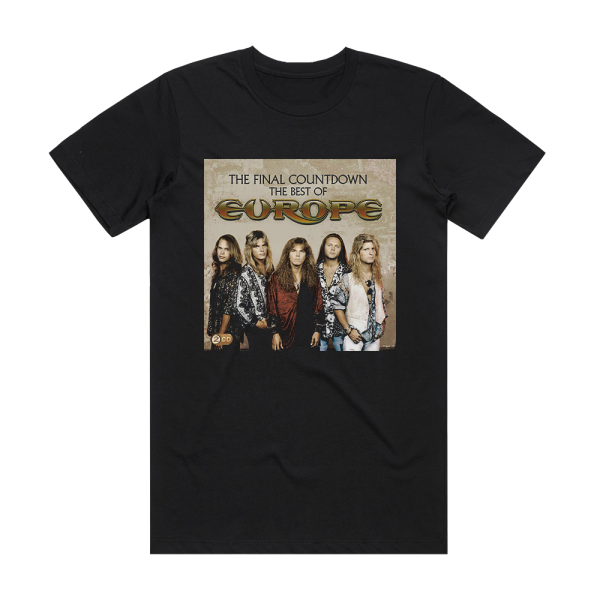 Europe The Final Countdown The Best Of Europe Album Cover T-Shirt Black