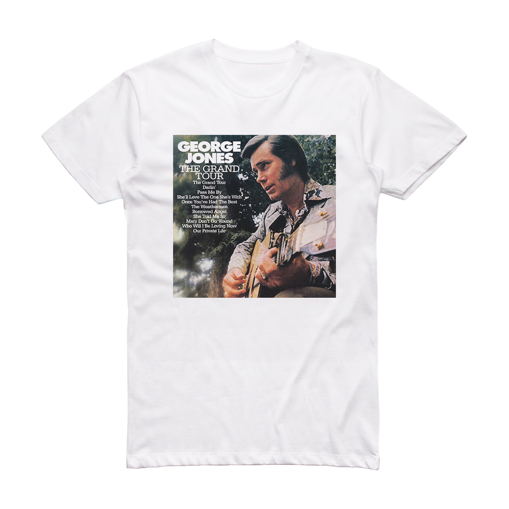 George Jones The Grand Tour Album Cover T-Shirt White – ALBUM COVER T ...