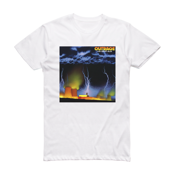 Outrage The Great Blue Album Cover T-Shirt White