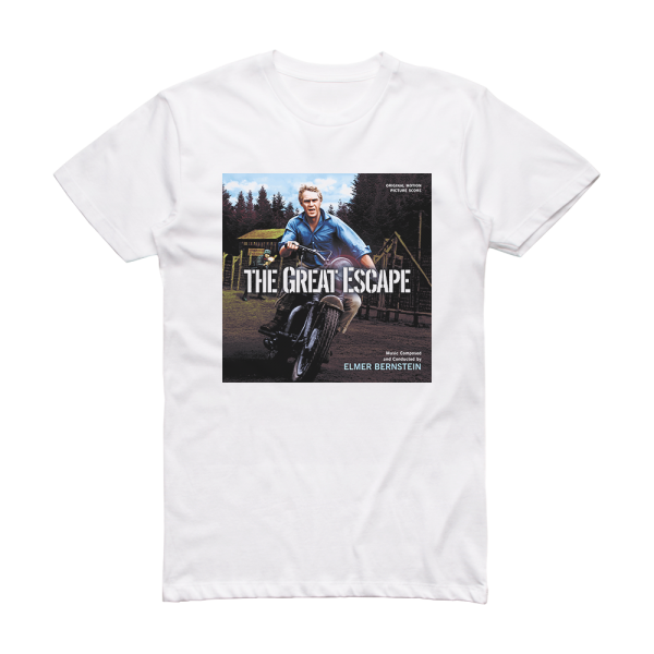 Elmer Bernstein The Great Escape Album Cover T-Shirt White