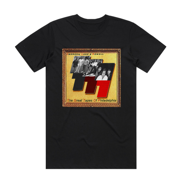 Emerson Lake & Powell The Great Tapes Of Philadelphia Album Cover T-Shirt Black