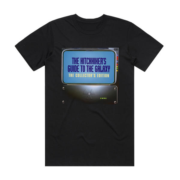 Douglas Adams The Hitchhikers Guide To The Galaxy Album Cover T-Shirt Black