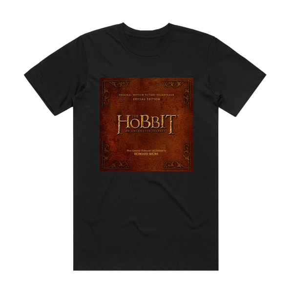 Howard Shore The Hobbit An Unexpected Journey 2 Album Cover T-Shirt Black