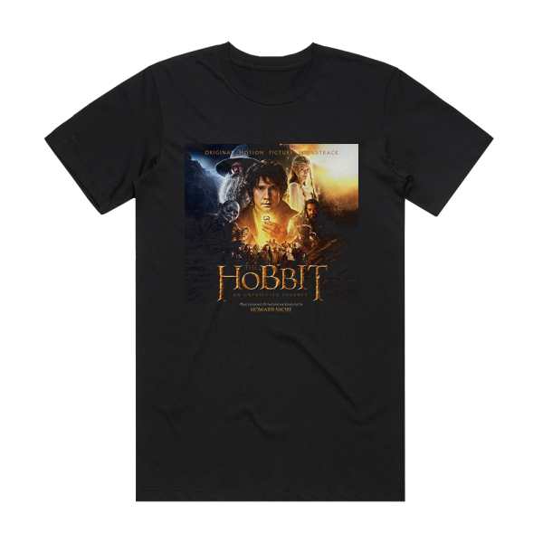 Howard Shore The Hobbit An Unexpected Journey 4 Album Cover T-Shirt Black