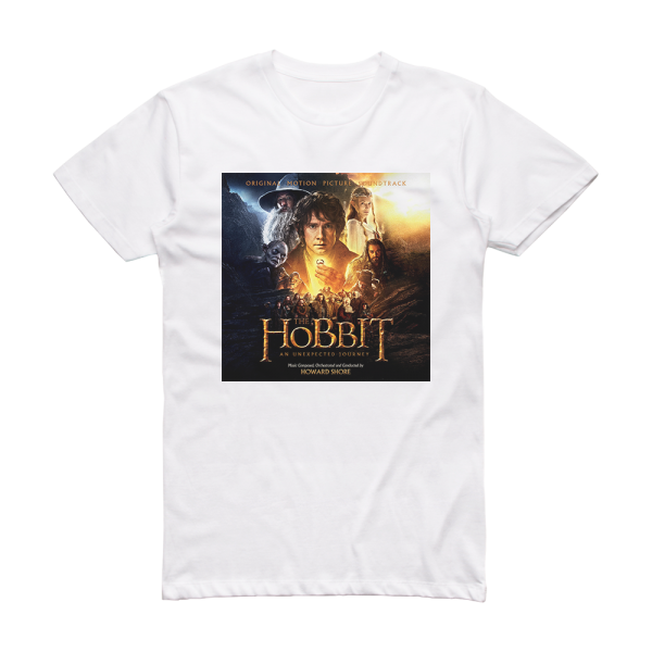 Howard Shore The Hobbit An Unexpected Journey 4 Album Cover T-Shirt White