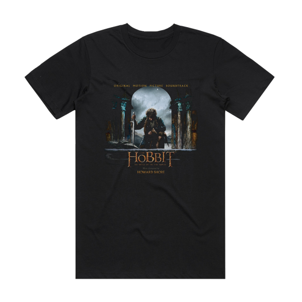 Howard Shore The Hobbit The Battle Of The Five Armies 1 Album Cover T-Shirt Black