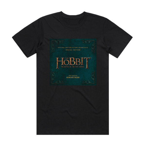 Howard Shore The Hobbit The Battle Of The Five Armies 2 Album Cover T-Shirt Black