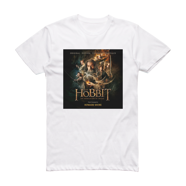 Howard Shore The Hobbit The Desolation Of Smaug 2 Album Cover T-Shirt White